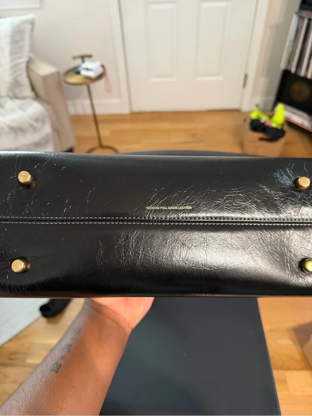 Coach Black Leather Barrel Empire 34